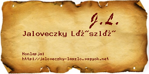 Jaloveczky László névjegykártya